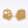 Epoxy Resin Pendants RESI-S365-74E-2
