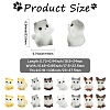 40Pcs 8 Styles Opaque Resin Cat Shape Display Decorations DJEW-CJC0007-05-2