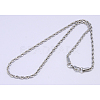 Tarnish Resistant 304 Stainless Steel Necklaces Unisex Rope Chain Necklaces NJEW-507L-10D-1