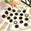  20Pcs Cloth with Aluminum Base Buttons BUTT-NB0001-77D-5