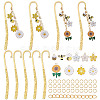 DIY Flower Bees Alloy Enamel Pendants Boolmarks Making Kits DIY-NB0013-97-1