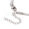 Non-Tarnish 304 Stainless Steel Herringbone Chains Bracelet for Men Women BJEW-D450-01P-01-3