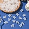 Frosted Acrylic Flower Beads PAB1936Y-10-5