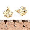 High Polished Ocean Brass Micro Pave Clear Cubic Zirconia Pendants CU-CBAF3CF-02K-01-3
