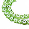 Handmade Millefiori Glass Bead Strands LAMP-J035-6mm-24-2