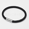 Braided Leather Cord Bracelets X-BJEW-I199-02-1