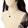 Heart Natural & Synthetic Mixed Gemstone Pendant Necklaces NJEW-JN03647-5