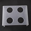 2Pcs Rectangle 4 & 6 Holes Acrylic Display Stand ODIS-OC0001-21-3