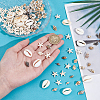 Natural Conch & Cowrie Shell Display Decorations DJEW-NB0001-53-3