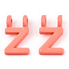 Rack Plating Spray Painted Alloy 2-Loop Link Pendants PALLOY-N176-01Z-2