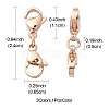 3Pcs 3 Colors 304 Stainless Steel Double Lobster Claw Clasps STAS-YW0001-52A-3