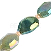 Electroplated Natural Agate Beads Strands G-L604-B01-01D-2