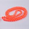 Baking Paint Transparent Glass Bead Strands GLAA-S031-10mm-27-3