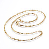 Ion Plating(IP) 304 Stainless Steel Wheat Chain Necklaces NJEW-F201-04G-1