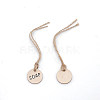 Flat Round with Word Soap Wooden Hangtag Ornaments HJEW-WH0036-09-1