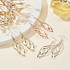 ANATTASOUL 3 Pairs 3 Colors Brass Twist Wave Dangle Earrings for Women EJEW-AN0003-26-7