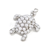 Turtle Brass ABS Imitation Pearl Pendants KK-I352-04F-P-2