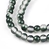 Baking Paint Transparent Glass Beads Strands DGLA-N011-4mm-07-3