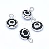 Handmade Evil Eye Lampwork Charms KK-F764-13P-01-1