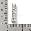 Brass Micro Pave Clear Cubic Zirconia Beads KK-G493-12P-01-3