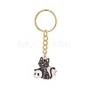 Halloween Theme Alloy Enamel Pendant Keychain KEYC-JKC00436-2