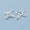 201 Stainless Steel Tiny Cross Charms STAS-H436-42S-3