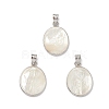 Natural White Shell Pendants BSHE-E029-01P-1