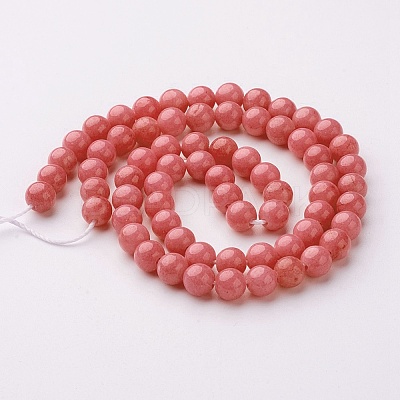 Natural Mashan Jade Round Beads Strands X-G-D263-10mm-XS18-1