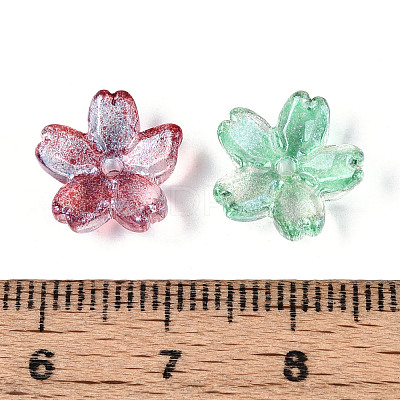Baking Paint Transparent Glass Bead Caps DGLA-N014-06-1
