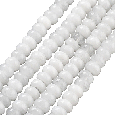2 Strands Natural White Jade Beads Strands G-PA0002-02B-1