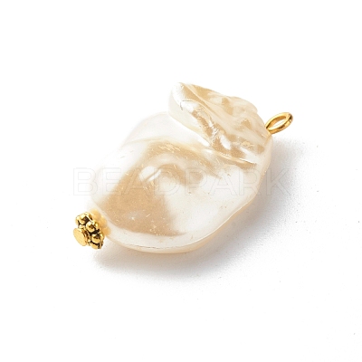 ABS Plastic Imitation Pearl Pendants PALLOY-JF00836-1
