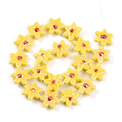 Handmade Porcelain Beads Strands PORC-N008-10I-1