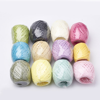 Colored Raffia Ribbon DIY-Q005-03-1