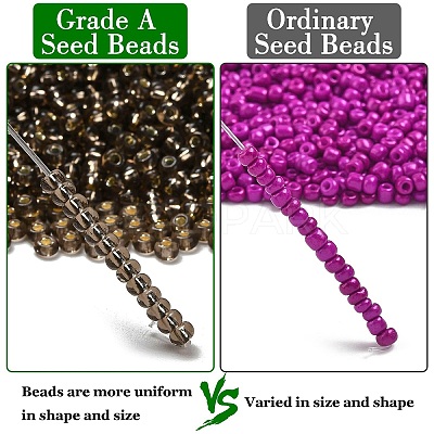 FGB 8/0 Grade A Round Glass Seed Beads SEED-Q007-3mm-F58-1