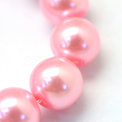 Baking Paint Pearlized Glass Pearl Round Bead Strands HY-Q003-12mm-53-1