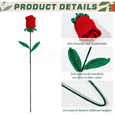 Flower Cotton with Iron Knitted Costume Ornament Accessories DIY-WH0570-09C-1