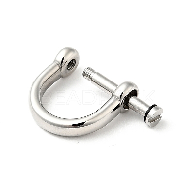 Non-Tarnish 304 Stainless Steel D-Ring Anchor Shackle Clasps STAS-C056-06P-1