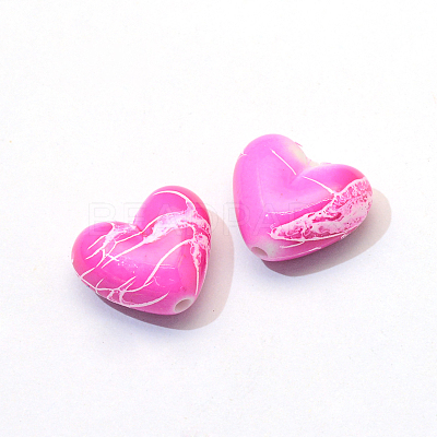 Spray Painted Drawbench Acrylic Beads X-ACRP-S665-M-1