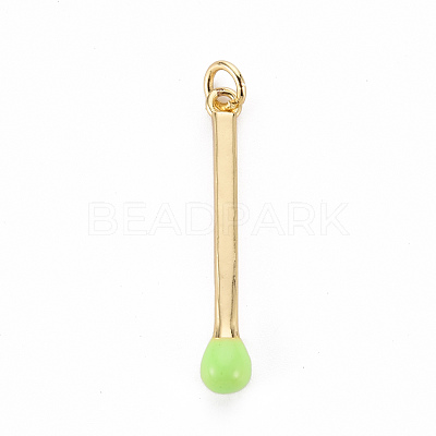 Brass Enamel Pendants KK-S362-032E-NR-1