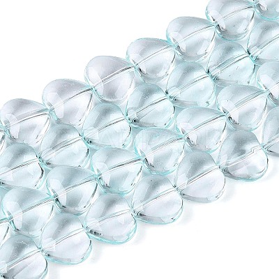 Baking Paint Transparent Glass Beads Strands DGLA-N021-01B-01-1