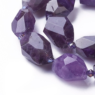 Natural Amethyst Beads Strands G-P434-30A-1