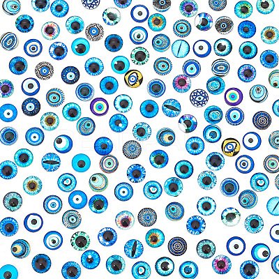 Flat Back Glass Cabochons GGLA-PH0001-51-1