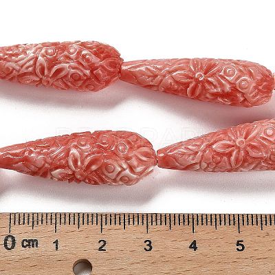 Synthetic Shell Carved Beads Strands SHEL-H007-03B-02-1