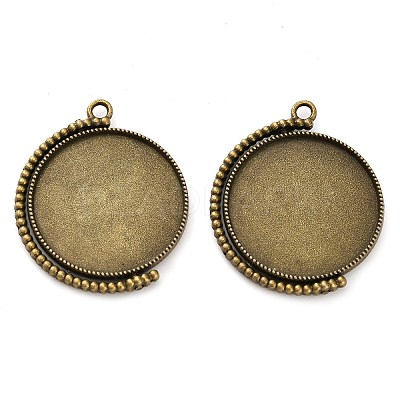 Zinc Alloy Pendant Cabochon Settings FIND-NH0001-13C-AB-1