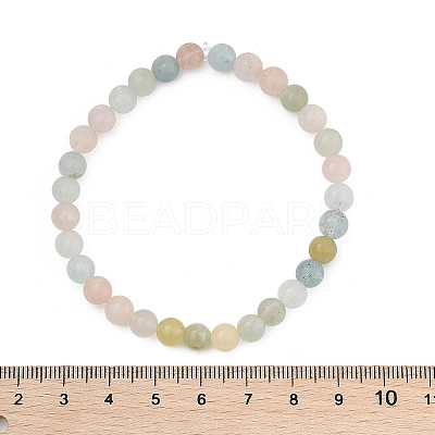 Natural Morganite Stretch Bracelets BJEW-JB03738-04-1