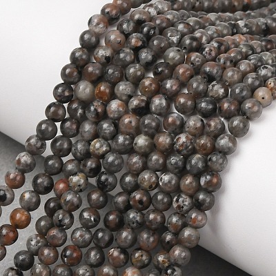 Natural Fluorescent Syenite Rock(Glow under UV Light) Beads Strands GG-NH0012-A01-4mm-1