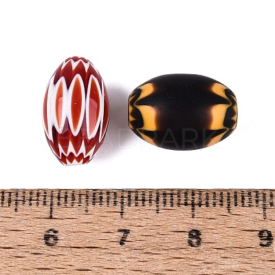 Handmade Millefiori Glass Barrel Beads LA-N002-05F-1