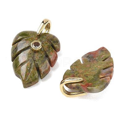 Natural Unakite Pendants GG-CBA105B-01F-G-1