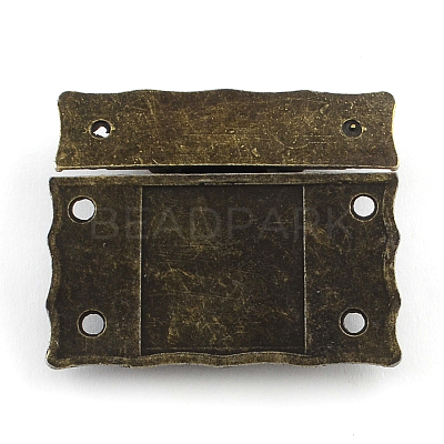 Wooden Box Lock Catch Clasps X-IFIN-R203-49AB-1