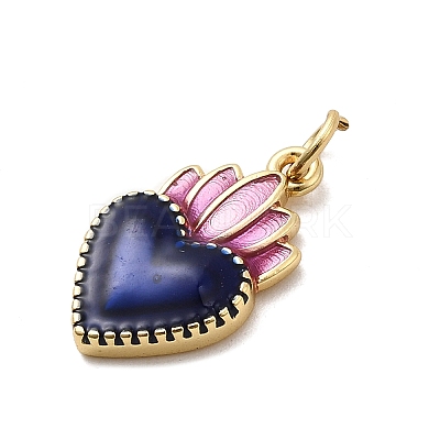 Brass Enamel Pendants KK-P338-34D-G-1